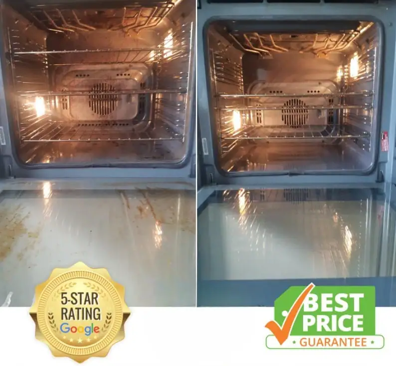 oven cleaning before and after photo in Halesowen