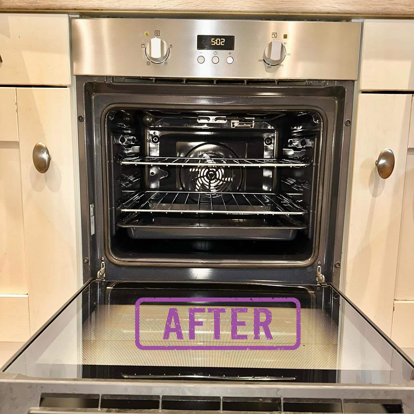 Oven after cleaning at a Bromsgrove customer's home
