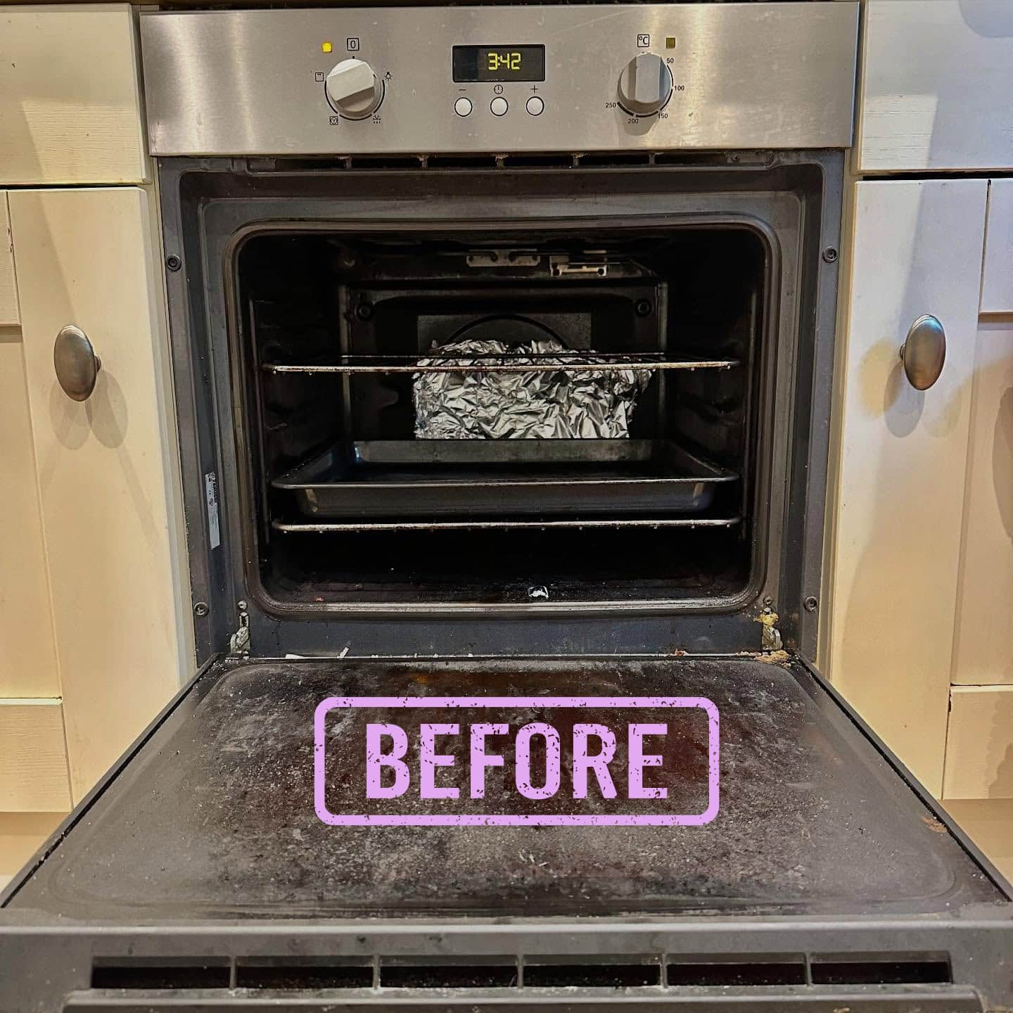 Oven before cleaning at a Bromsgrove customer's home