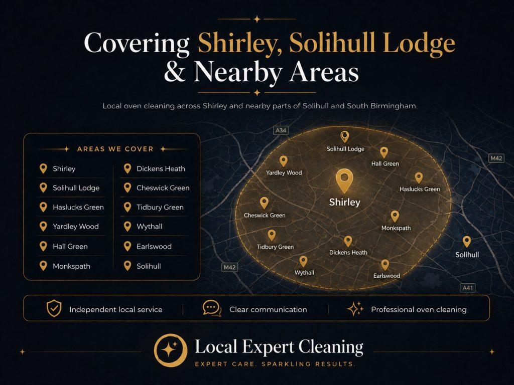 oven cleaning Shirley 9 Oven cleaning coverage map for Shirley Solihull Lodge Haslucks Green Yardley Wood Hall Green Monkspath Dickens Heath and nearby areas