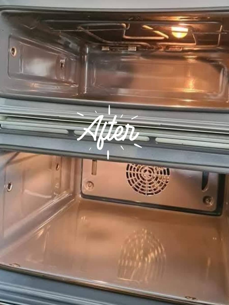 Oven after cleaning in Tividale with clean glass, shelves and oven interior