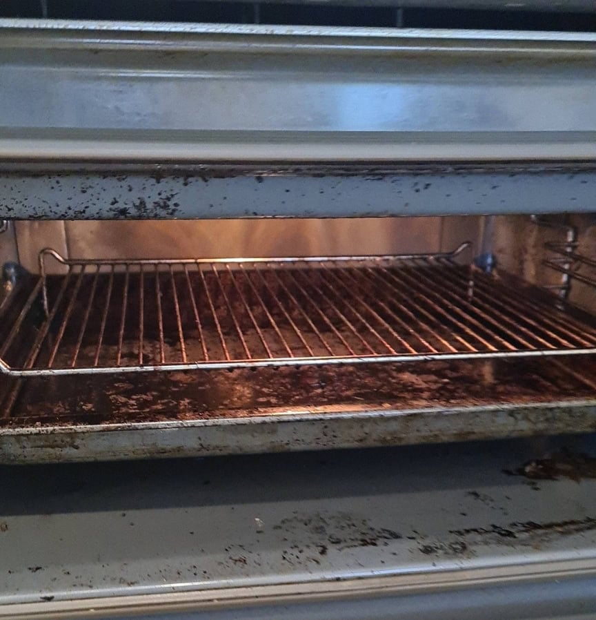 Grill before cleaning in Harborne with built-up grease and cooking residue