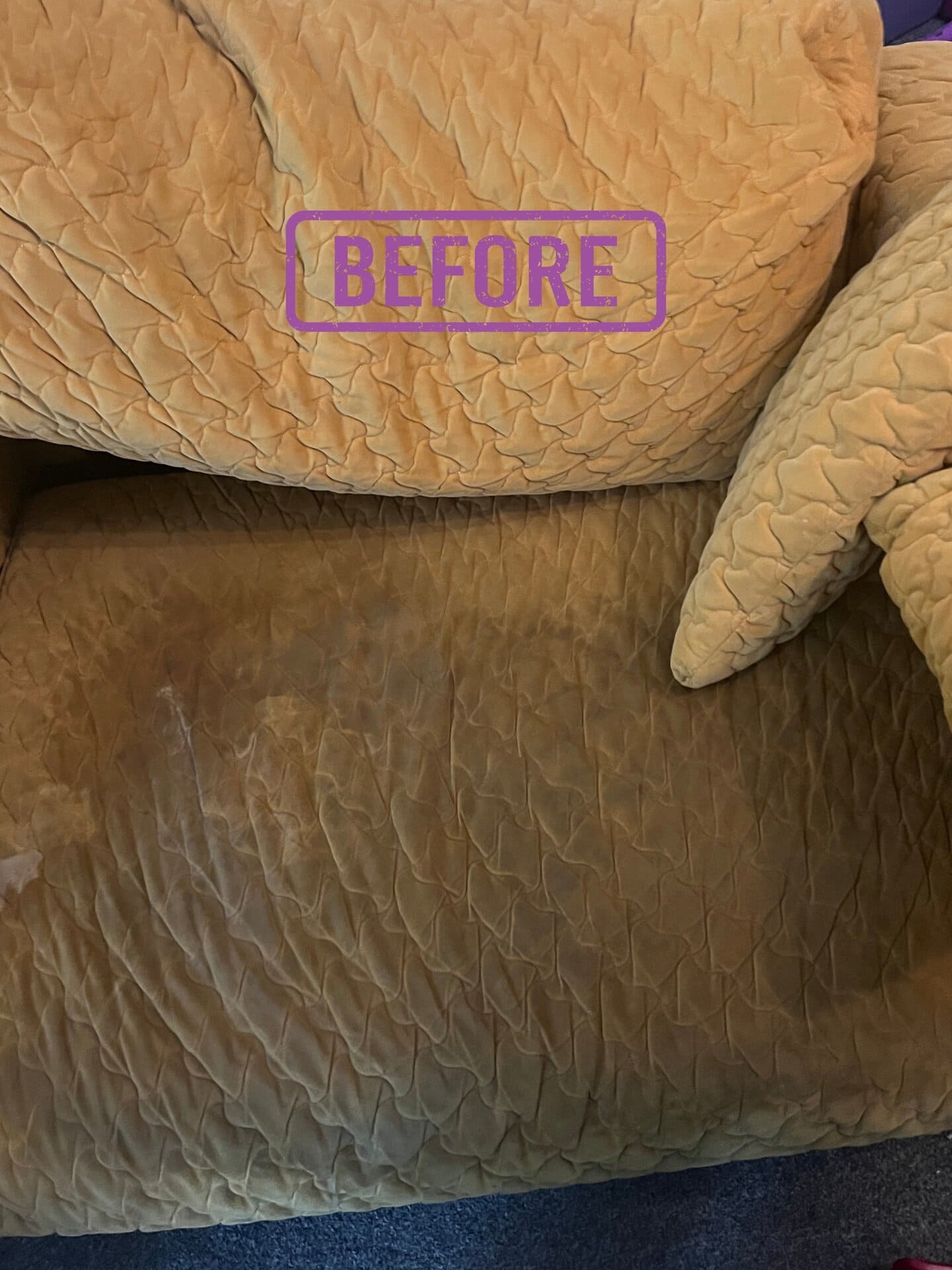 Upholstery Sofa Cleaning Quinton And Halesowen 4 Sofa before cleaning showing stains and dull fabric condition