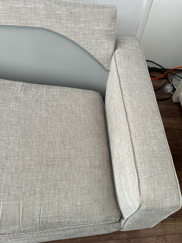 Upholstery Sofa Cleaning Quinton And Halesowen 2 Clean sofa after upholstery cleaning showing fresh and restored fabric