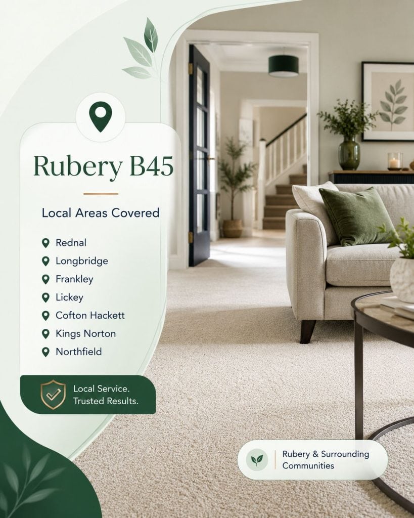 Carpet Cleaning Rubery 4 Carpet cleaning in Rubery and local B45 areas including Rednal Longbridge Frankley Lickey.