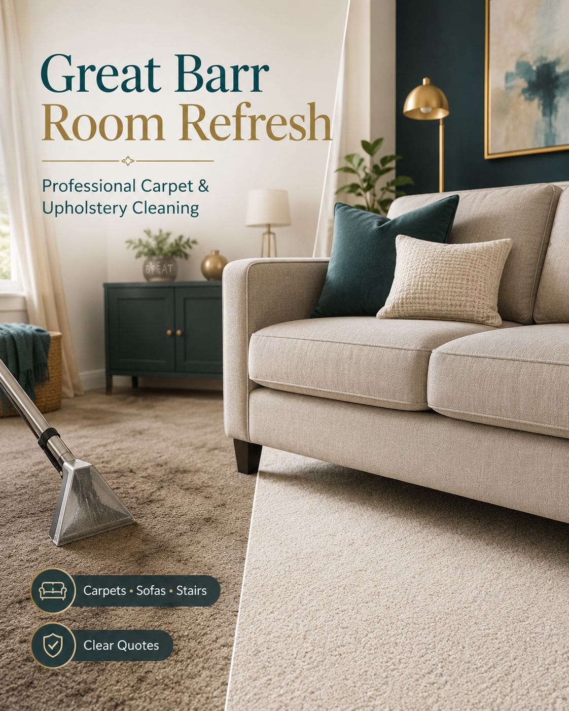 Great Barr room refresh carpet and upholstery cleaning for carpets sofas stairs and clear quotes