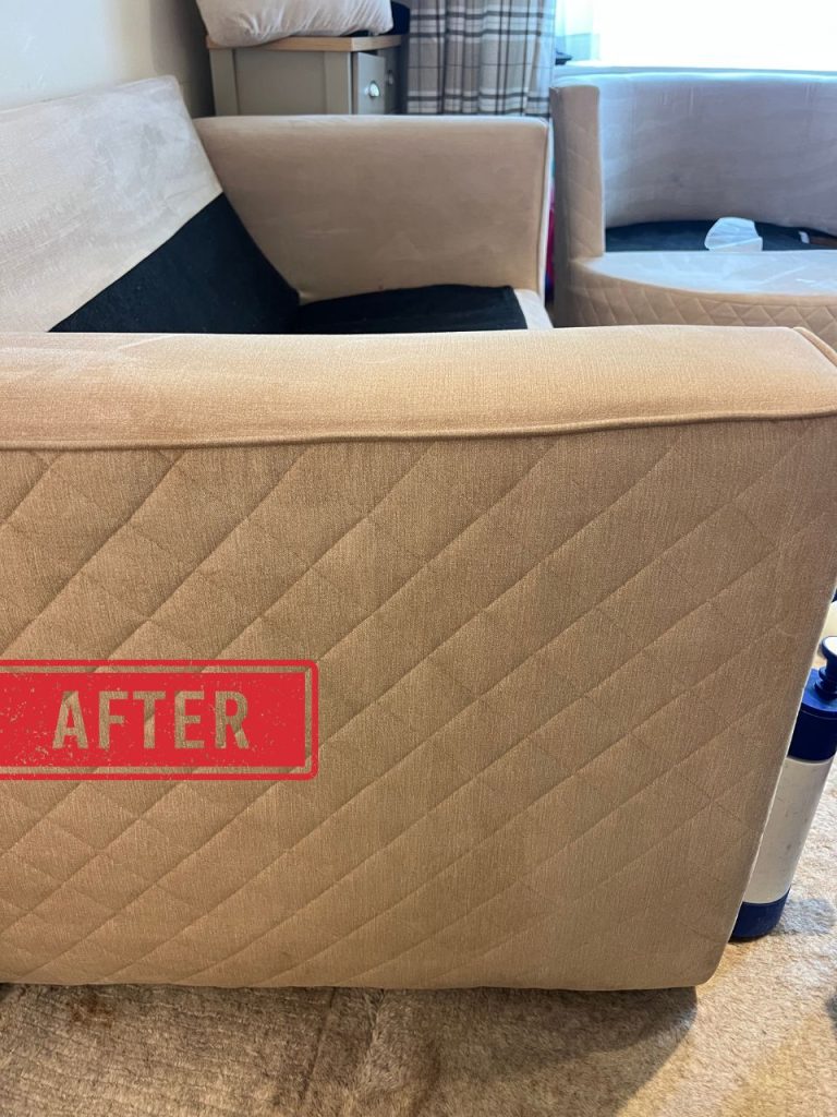 Upholstery Sofa Cleaning kidderminster 7 After sofa cleaning in Kidderminster showing cleaner fabric upholstery after professional cleaning