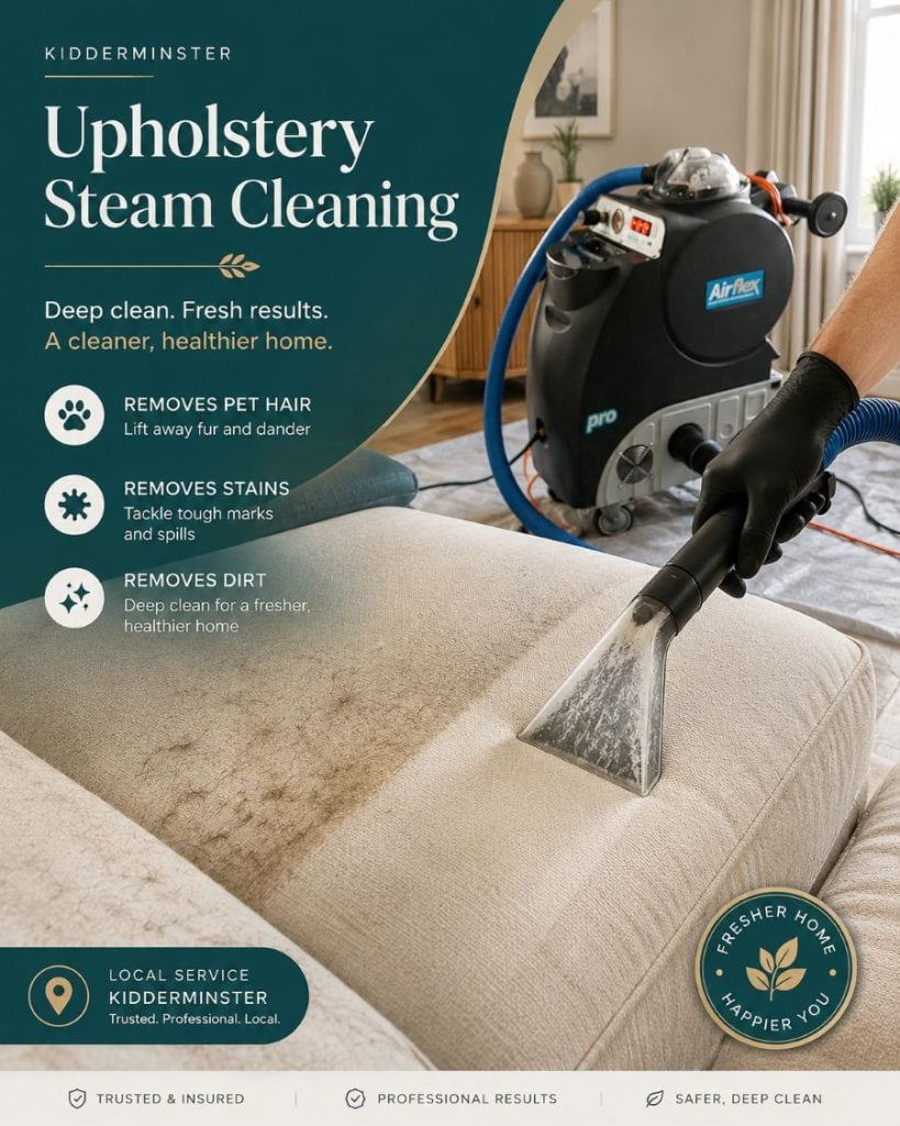 Upholstery Sofa Cleaning kidderminster 9 Upholstery steam cleaning in Kidderminster for pet odours stains and everyday sofa use