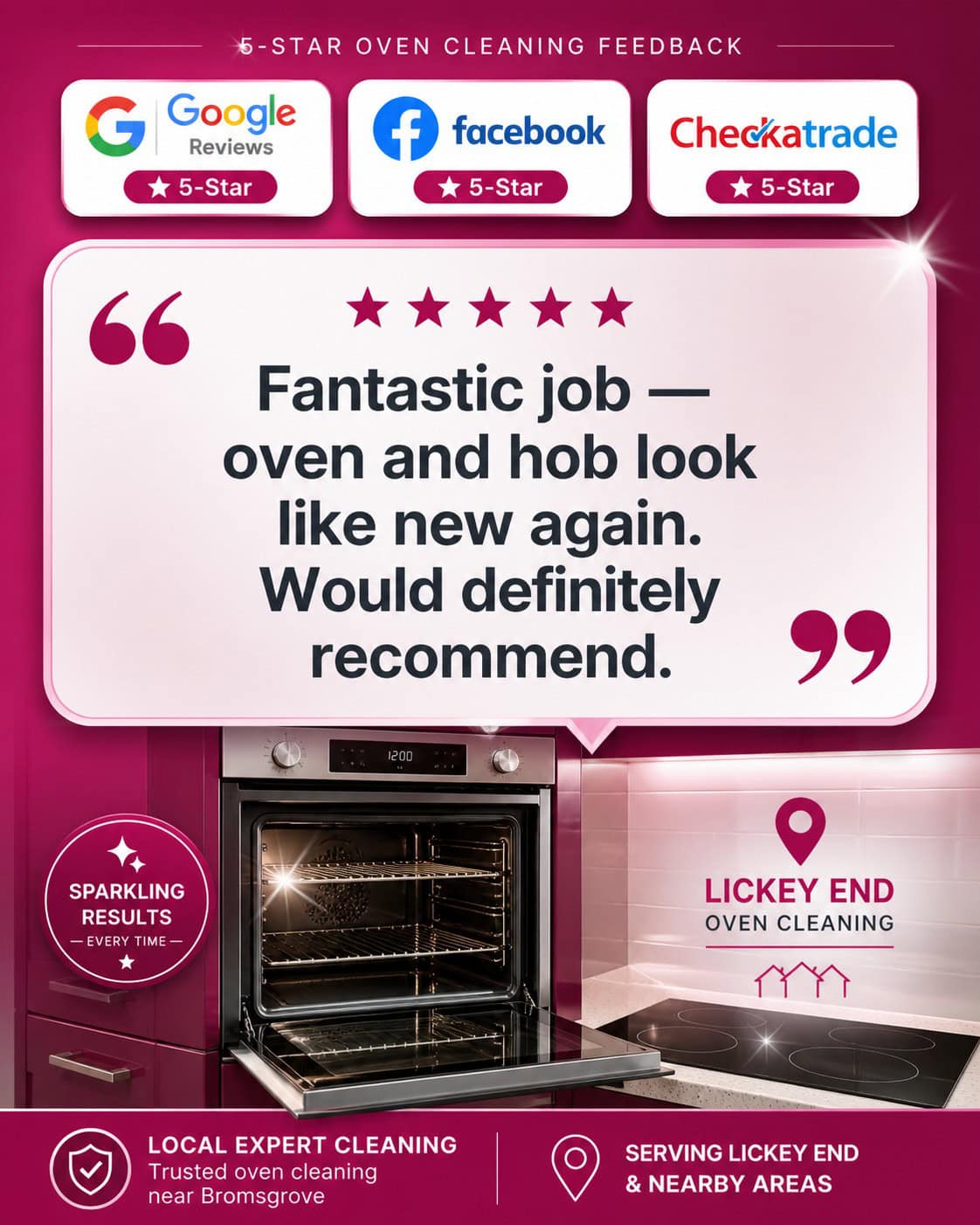 Customer reviews for Local Expert Cleaning oven cleaning service