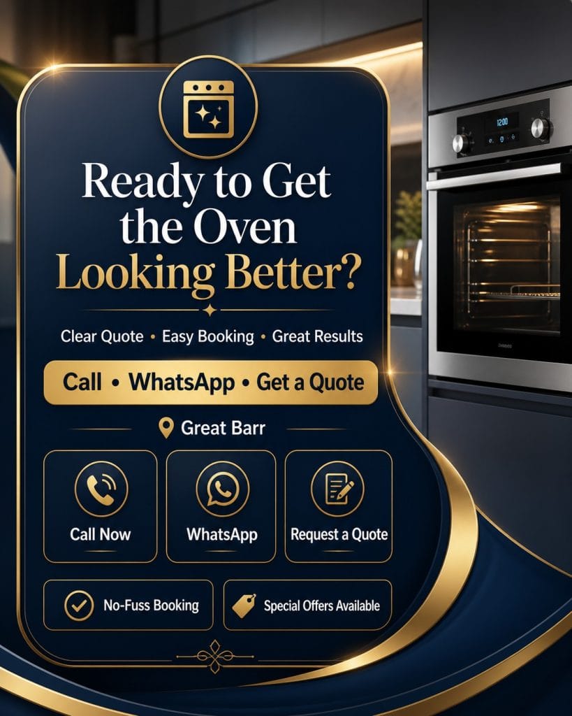 Book oven cleaning in Great Barr with easy booking, clear quote and contact options