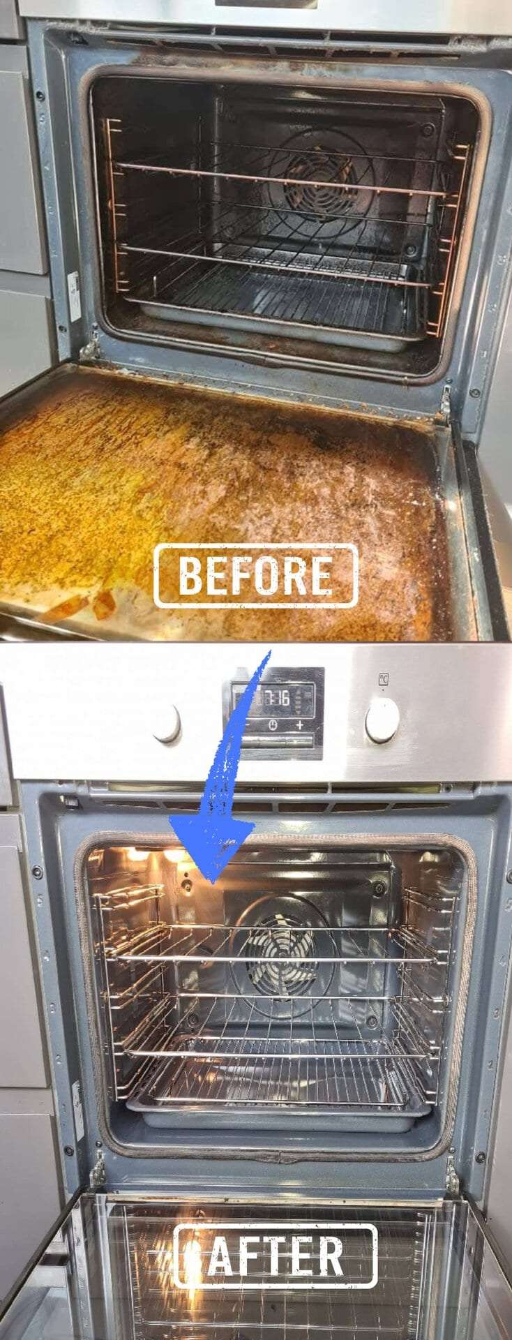 Oven before cleaning in Lickey End