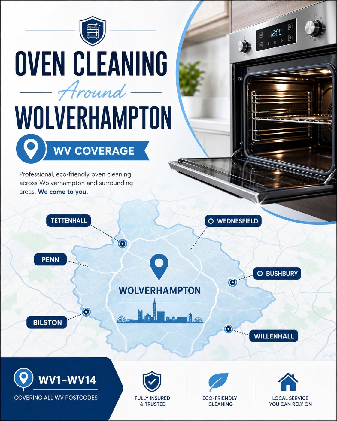 Oven Cleaning Wolverhampton 34 Oven cleaning areas covered around Wolverhampton and WV postcodes
