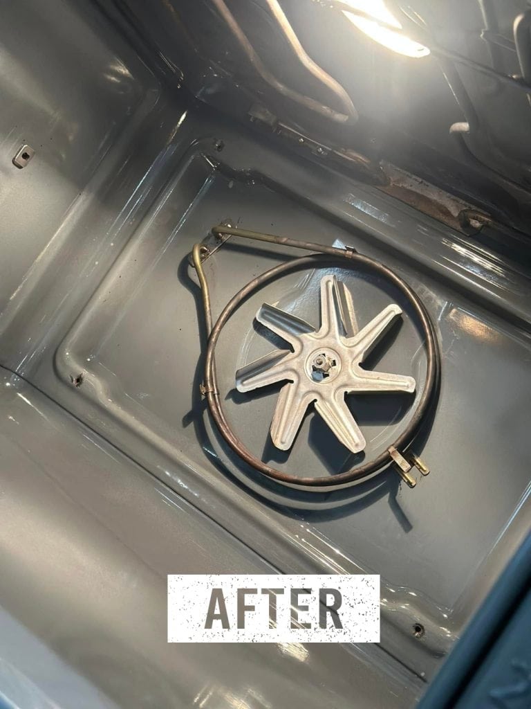 Oven Cleaning Wolverhampton 30 Oven fan blade and back plate after cleaning in Wolverhampton