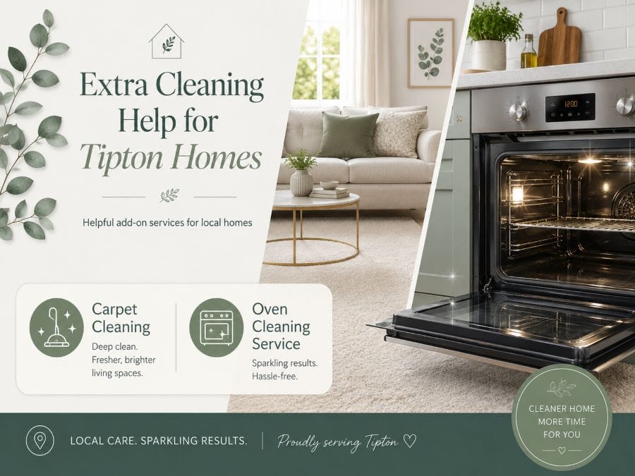 Extra cleaning help in Tipton including carpet cleaning and oven cleaning services for local homes