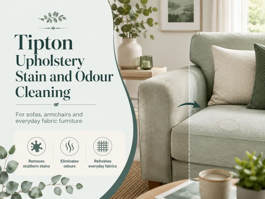Upholstery stain and odour cleaning in Tipton for sofas armchairs and everyday fabric furniture