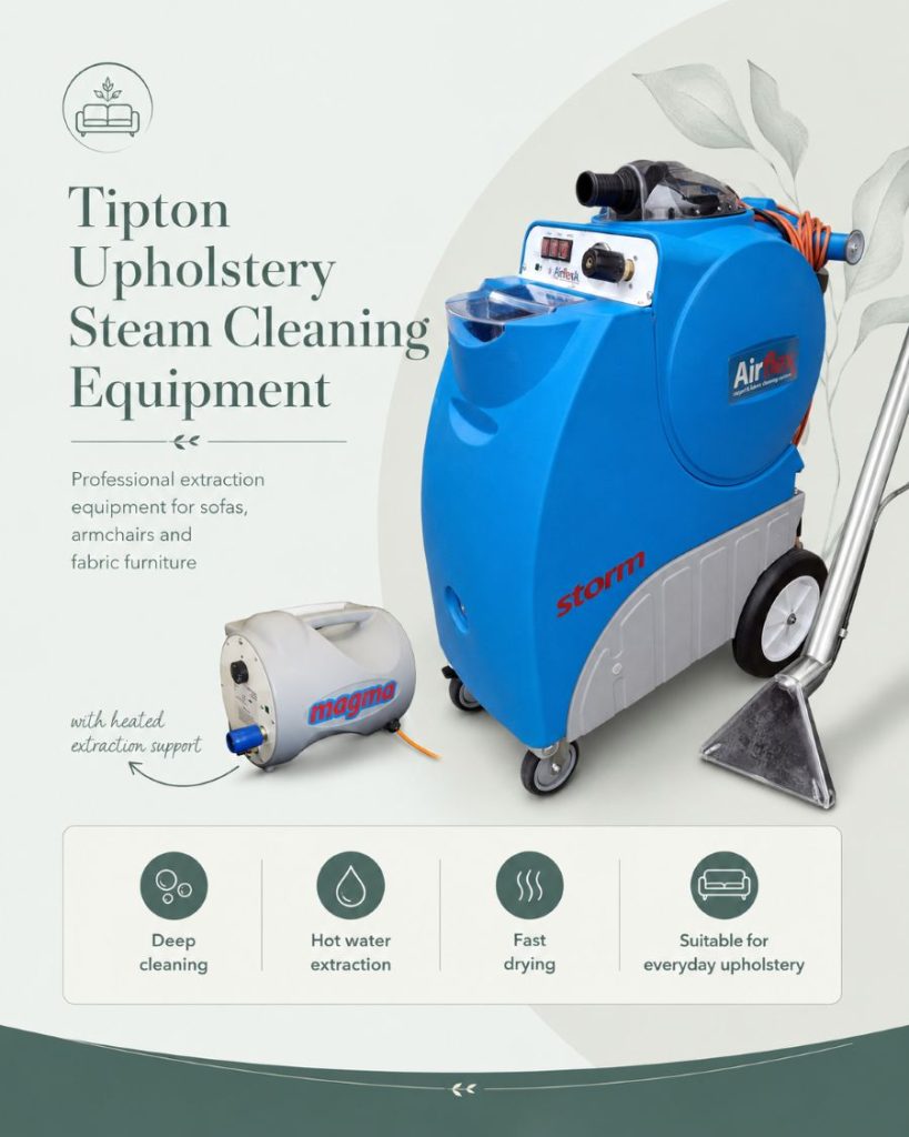 Upholstery steam cleaning in Tipton using professional extraction equipment for sofa and armchair cleaning