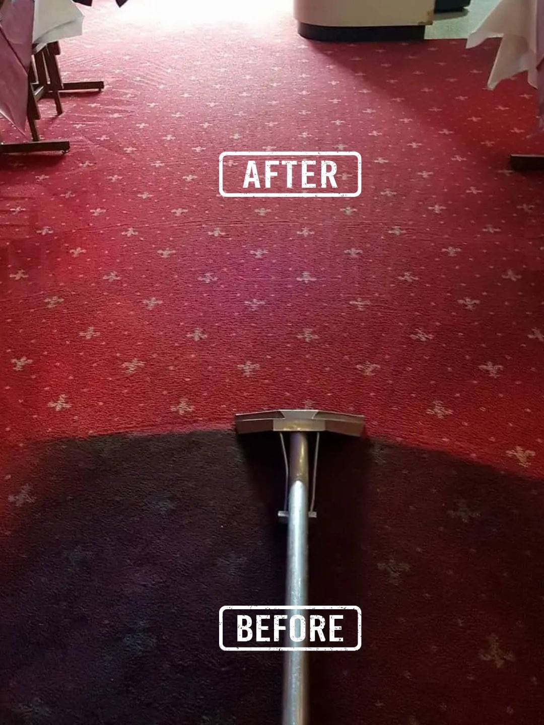 Before and after room carpet cleaning in Kidderminster