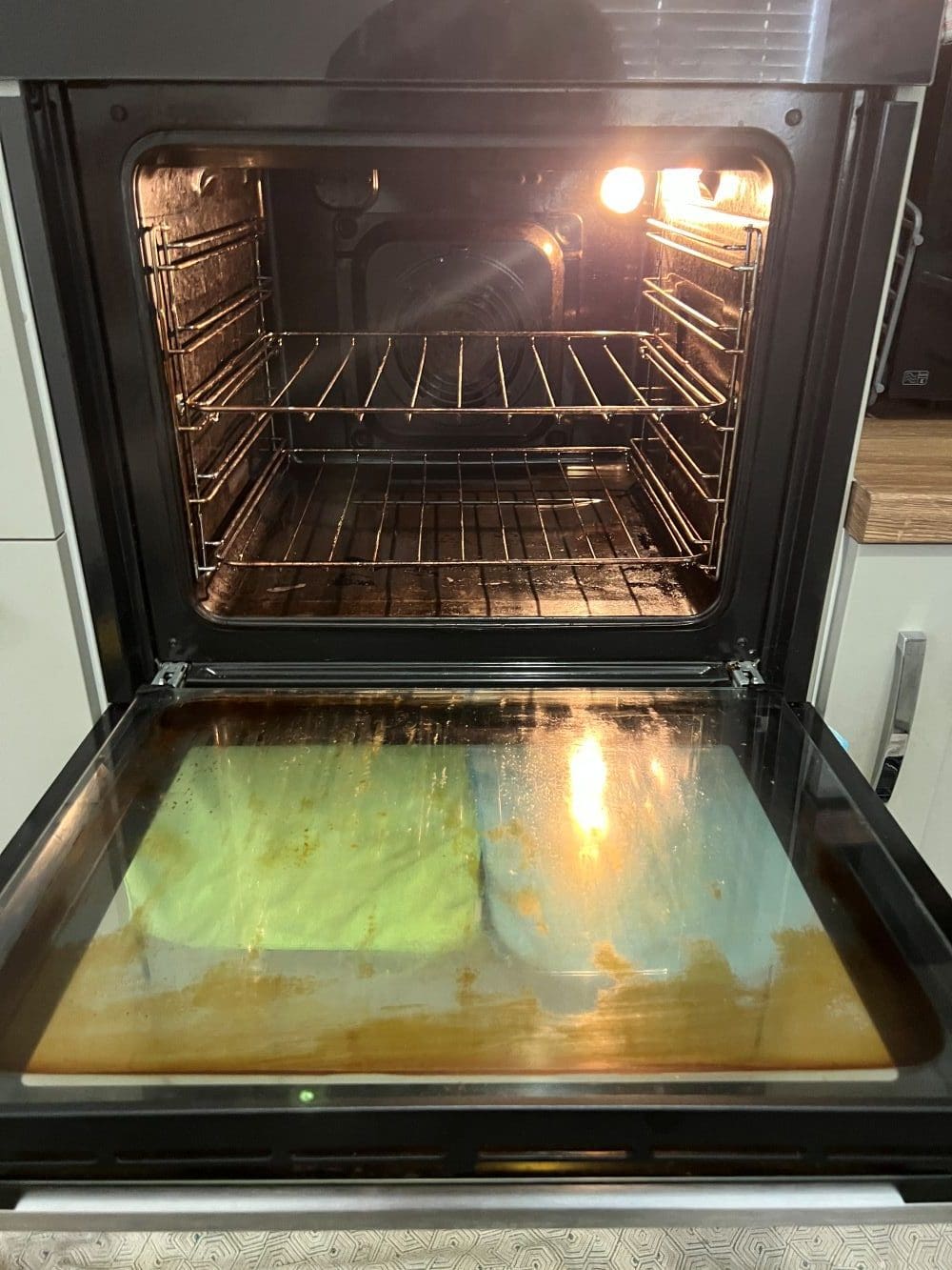 Oven Cleaning Wolverhampton 2 Single oven before cleaning in Wolverhampton with door open showing dirty oven interior