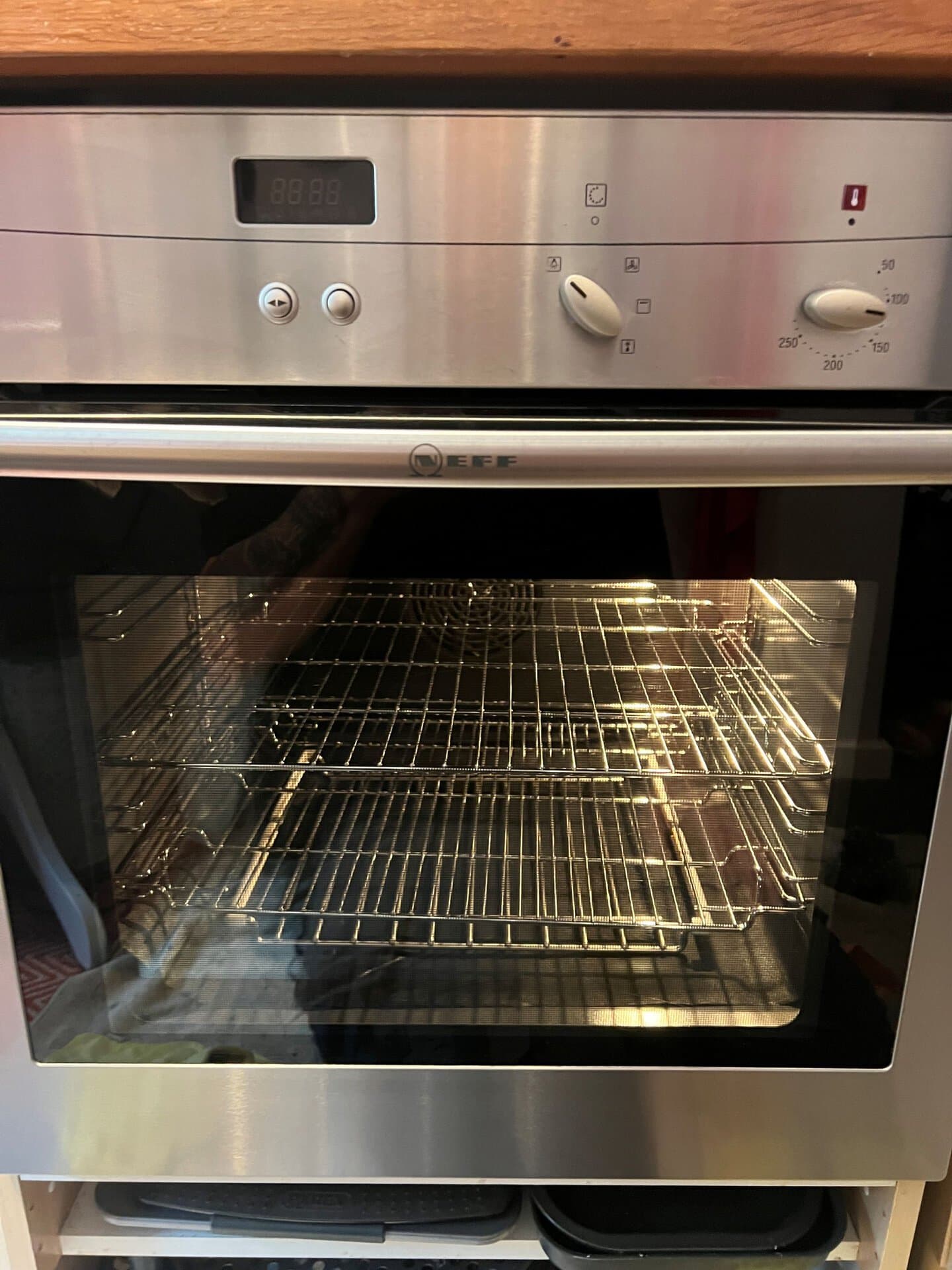 Completed oven cleaning result in Alvechurch with the oven door refitted